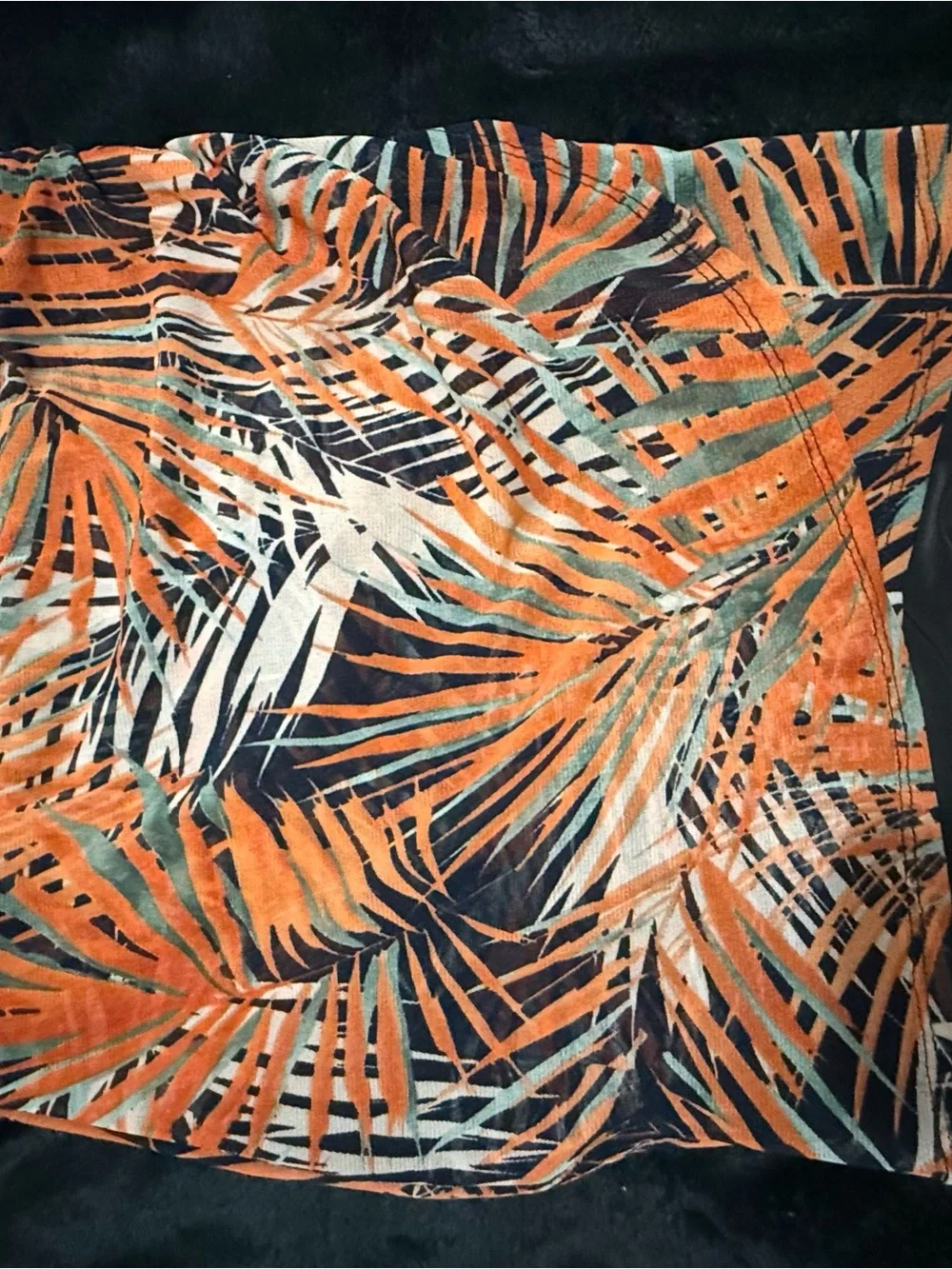 Windsor Orange, Teal & Black Palm-Print Maxi Skirt - Picture 1 of 3